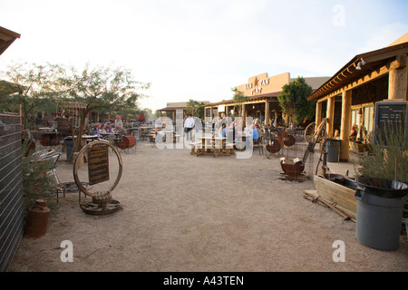 San Tan Flats restaurant at foot of San Tan Mountains in Queen Creek, Arizona, USA Stock Photo