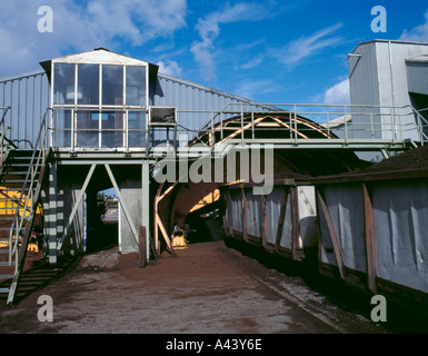 Peat handling facility Shannonbridge power station, Shannonbridge, County Offaly, Eire (Ireland). Stock Photo