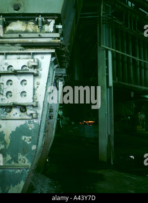 Peat furnace, the interior of Shannonbridge power station, Shannonbridge, County Offaly, Eire (Ireland). Stock Photo