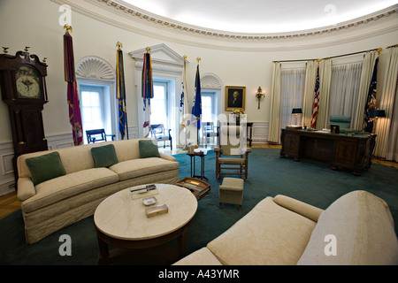 TEXAS Austin Oval office replica interior of Lyndon Baines Johnson ...