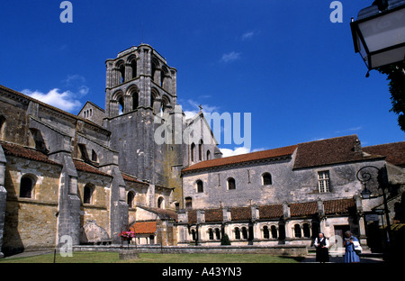 Basilica of St Mary Magdalene Abbey Monastery Cloister Vezelay France French Stock Photo