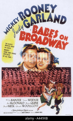 BABES ON BROADWAY Poster for the 1941 musical film starring Mickey ...