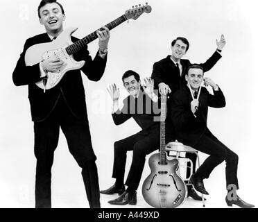 GERRY AND THE PACEMAKERS UK pop group in 1963. From left Gerry Marsden, Les Chadwick, Les Maguire and Fred Marsden Stock Photo