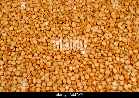 Yellow split peas Stock Photo