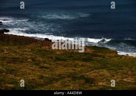 cliffs and seashore Cape Cornwall St. Just UK Stock Photo