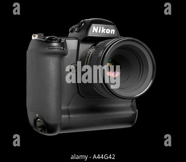 Nikon D1 digital single lens reflex SLR camera with 60mm macro lens Stock Photo