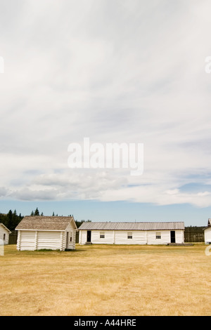 building at the Cypress Hills Provincial Park R C M P fort Saskatchewan Canada Stock Photo