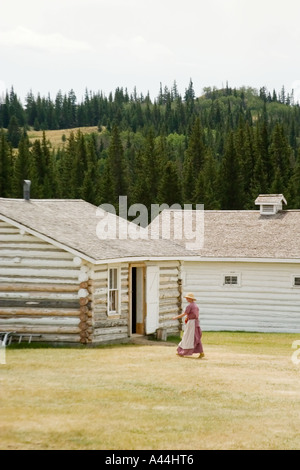 building at the Cypress Hills Provincial Park R C M P fort Saskatchewan Canada Stock Photo