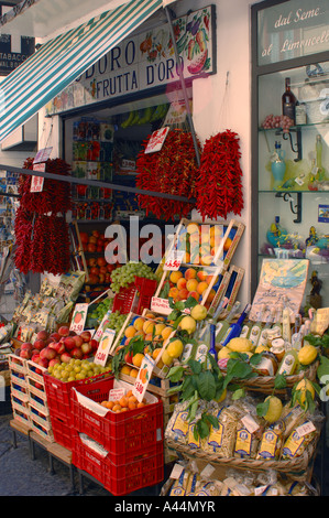 Decorative way of exposing local food, Italy. Stock Photo