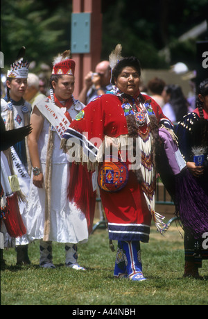 Lakota Sioux Native American Indians.Holding A Pow Wow In Denver Colorado,USA. Stock Photo