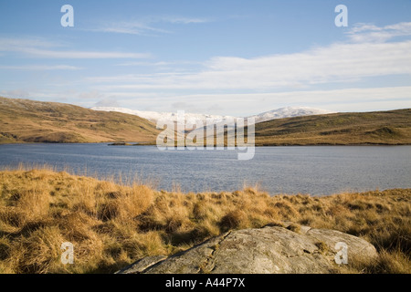 CEREDIGION MID WALES January Looking across Nant y Moch Reservoir Stock Photo