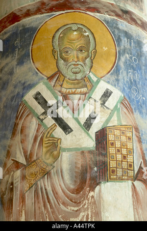 Fresco in the Antiphonitis Monastery, Esentepe, North Cyprus Stock Photo