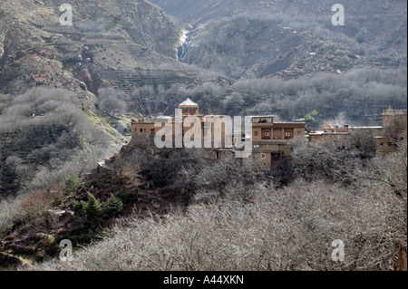 Kasbah Toubkal, High Atlas Mountains near Imlil, Toubkal National Park, Morocco, North Africa, 2007 Stock Photo