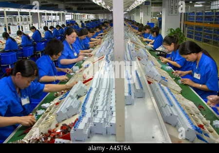 female workers on the assembly line at the chint group low voltage ...