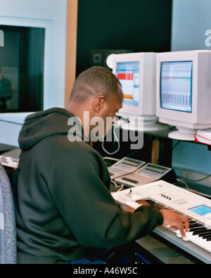 Keyboard player Stock Photo