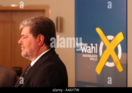 The prime minister of Rhineland-Palatinate, Kurt Beck after the elections on 26. March 2006 Stock Photo