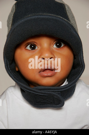 Baby wearing toque Stock Photo