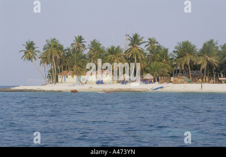 Kalpeni Island's shot from the sea, Lakshadweep, India. Stock Photo