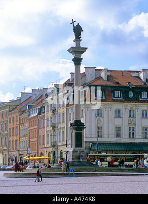 Sigismund's column Old Town Warsaw Poland Stock Photo