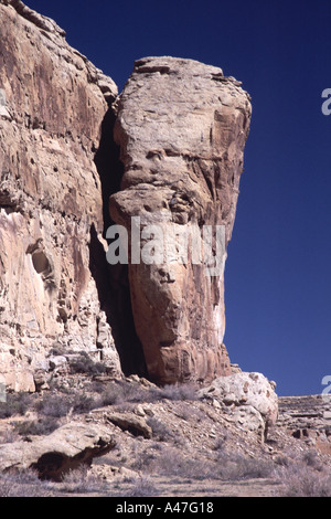 Rock face at Pueblo Bonito Chaco Culture National Historical Park