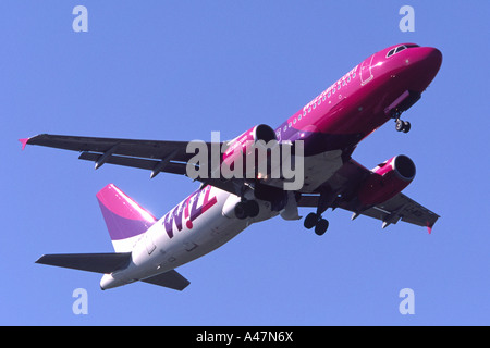 Wizz Air Airbus A320 taking off from Luton Airport, UK Stock Photo