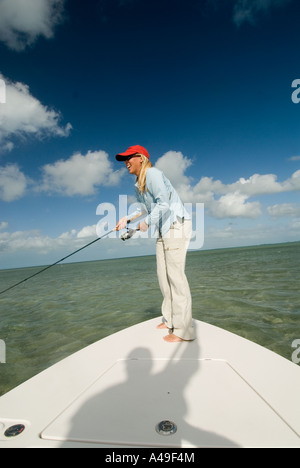 Woman salt water fly fishing hi-res stock photography and images