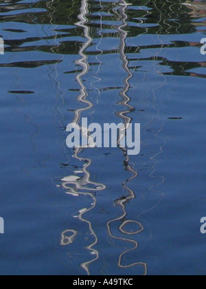 ABSTRACT. REFLECTION ON WATER. Stock Photo