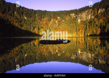 Feldsee, cirque landform in autumn, Germany, Baden-Wuerttemberg, Black Forest Stock Photo