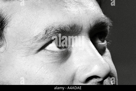 close up of middle aged businessman looking upwards Stock Photo