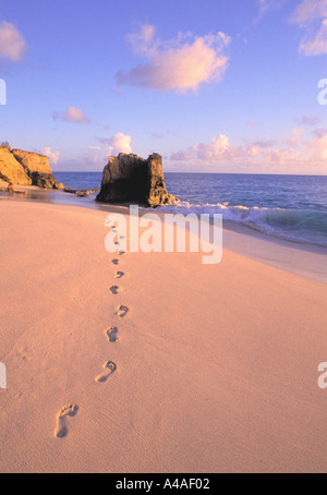 Cupecoy Beach on the island of Sint Maarten in the Dutch West Indies Caribbean Stock Photo