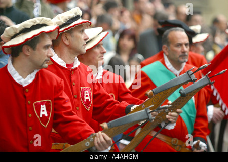 Figurantes during the Florence s Historic Football Match Florence Tuscany Italy Stock Photo