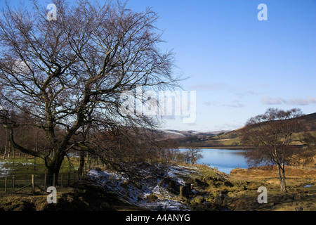 View of DoveStone Reservoir near Greenfield Oldham in Greater Manchester Stock Photo