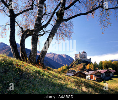 CH - LOWER ENGADIN:  Tarasp Castle Stock Photo