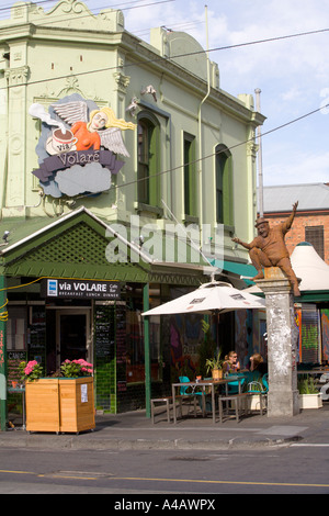 Cafe via Volare on Brunswick Street in Melbourne Australia Stock Photo