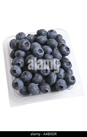 Blueberries cut out on white background Stock Photo
