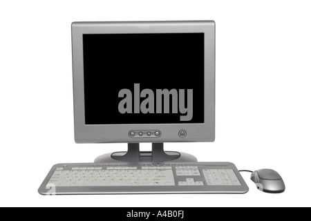 Computer cut out on white background Stock Photo