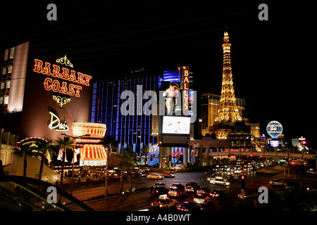 US LAS VEGAS Las Vegas Boulevard Te Strip hotel casino s Barbary Coast Ballys and Paris PHOTO GERRIT DE HEUS Stock Photo