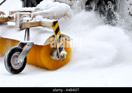 Snow removal vehicle Stock Photo