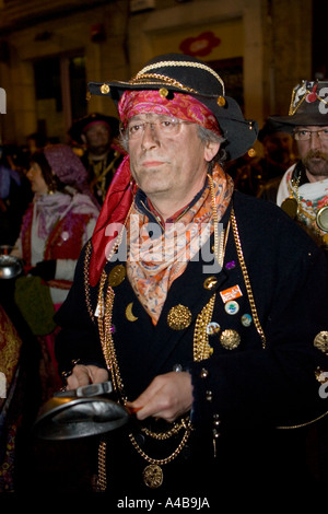 Man in costume during the Tinkers Parade La Fiesta de Caldereros ...