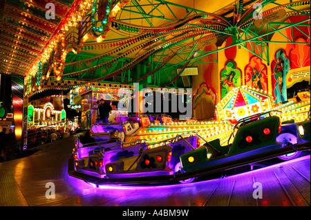 Muenchner Oktoberfest bei Nacht, Oktoberfest in Munich at night Stock Photo