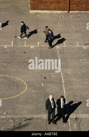 PLAYGROUND IN SECONDARY SCHOOL, HOLYROOD SCHOOL, GLASGOW 1990 Stock Photo