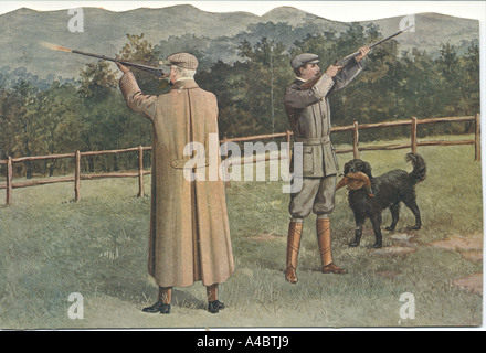 Shooting coat advertisement circa 1900 Stock Photo