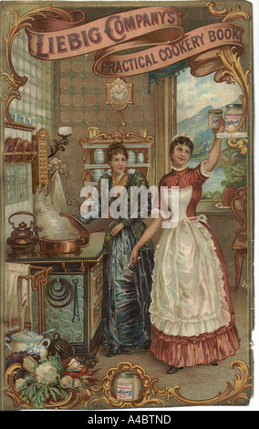 Cookery book cover from Liebig circa 1880 Stock Photo