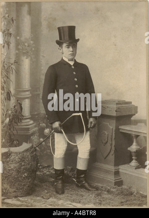 Coachman, circa 1890, cabinet photograph Stock Photo