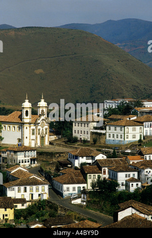 Ouro Preto, Brazil. View of colonial buildings. UNESCO World Heritage site. Minas Gerais State. Stock Photo