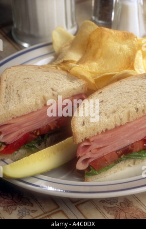 Ham sandwich. Stock Photo