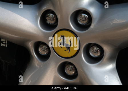 Wheel of a Ferrari Stock Photo