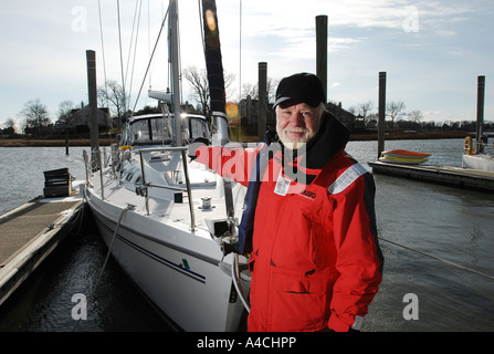 Branford Connecticut Man Competing in the Sydney to Hobart Australia Yacht Race Stock Photo