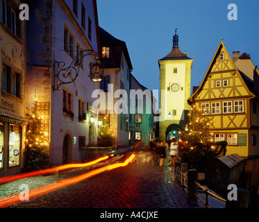 Christmas, Rothenburg ob der Tauber, Bavaria, Germany Stock Photo