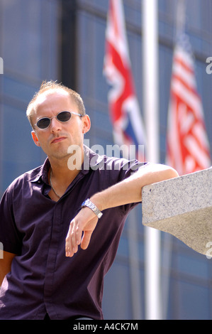 Royalty free photograph of university student young corporate graduate on secondment UK, USA, America, Britain, London, New York Stock Photo
